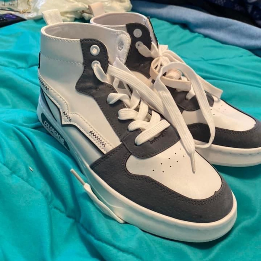 Grey and White Shoes